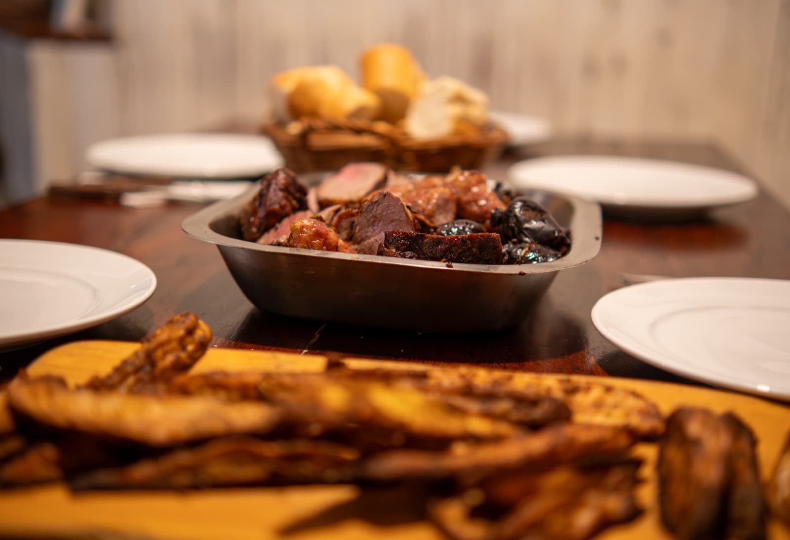 An asado together after skiing